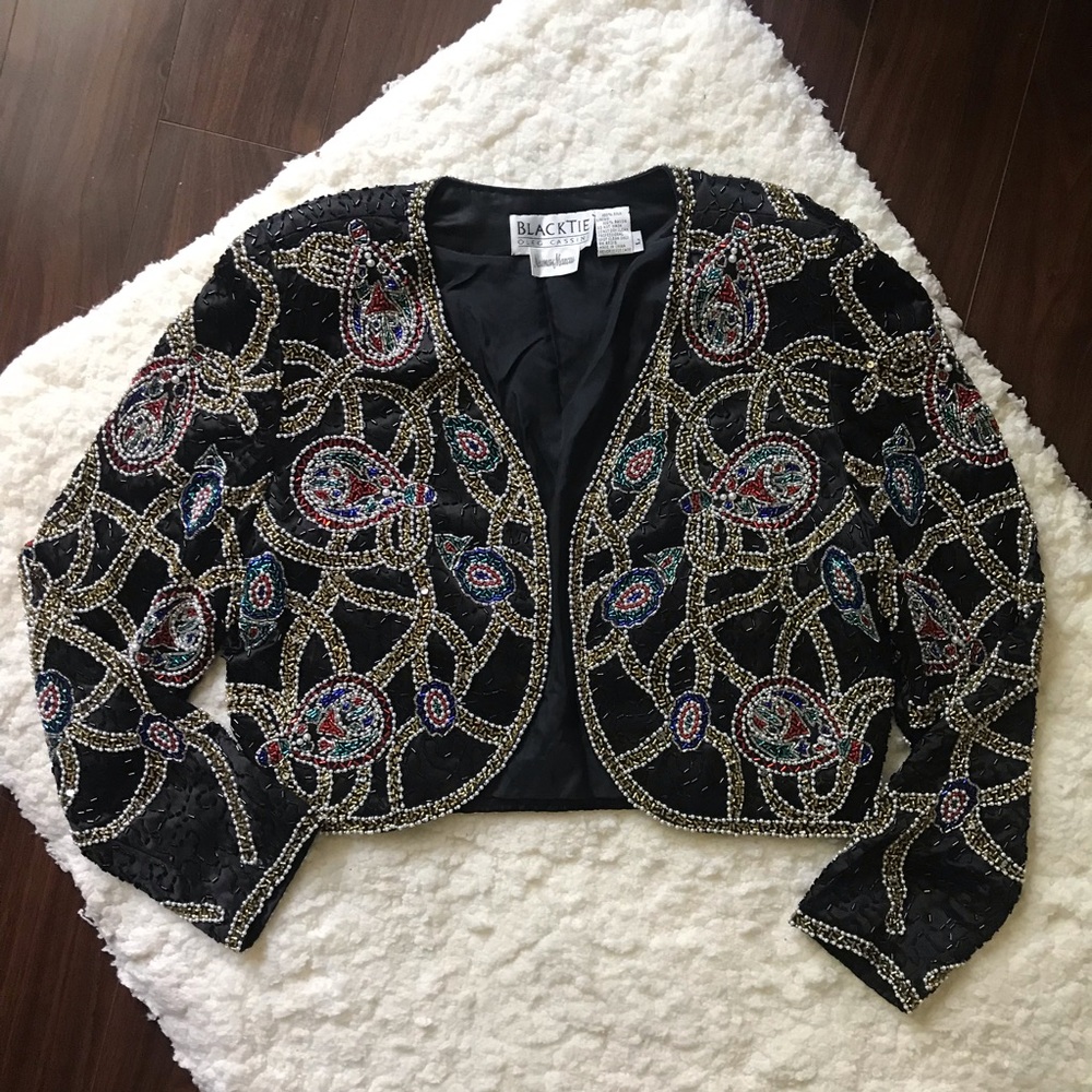 1980s Beaded Jacket by Oleg Cassini